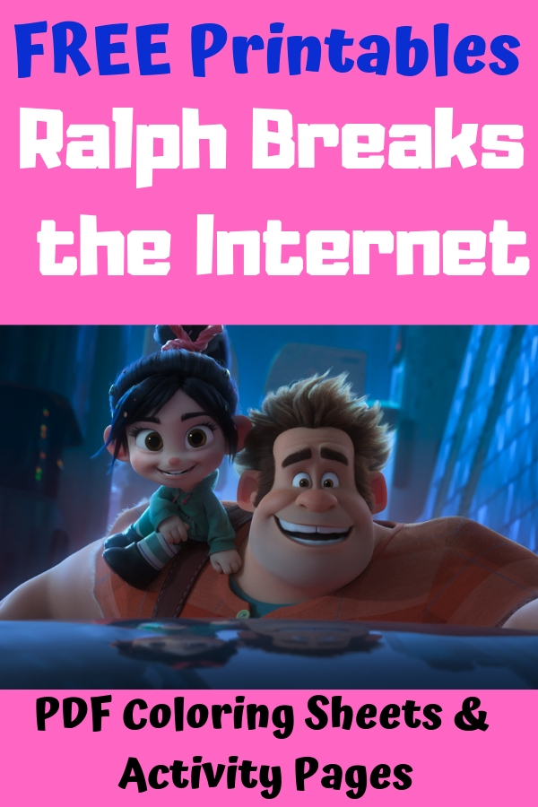 Enjoy these free printable Ralph Breaks the Internet coloring sheets and activity pages! Perfect for passing the time waiting for opening night (November 21, 2018). All pages are in PDF format for easy access. Just download and print as many times as you want! #DisneyStudios #RalphBreaksTheInternet #WreckItRalph #Disneymovie #printables