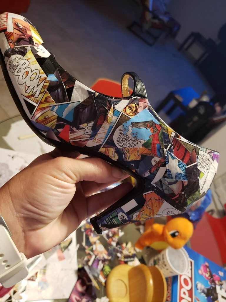 Have fun when creating your comic book shoes. 